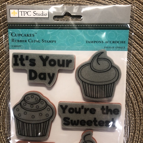TPC Studio Cupcakes Rubber Cling Stamps - Picture 2 of 5